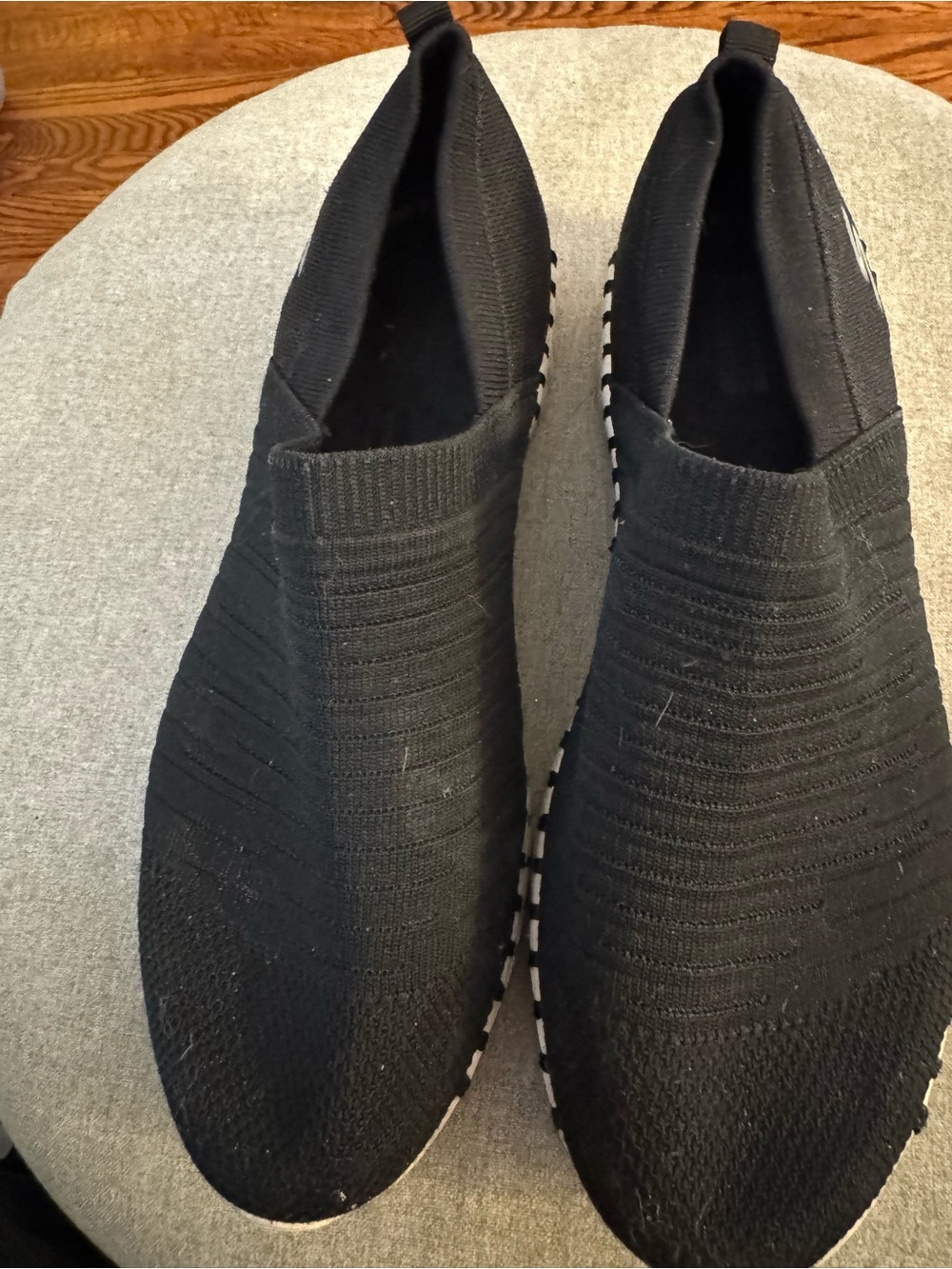 Slip-On Knit Wonan’s Sneakers - Black